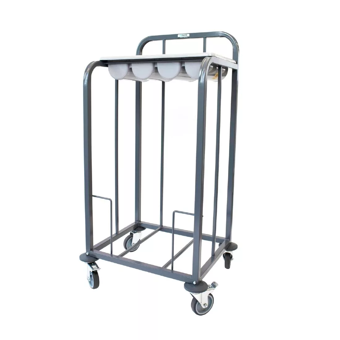 gg138_1.jpg Craven Steel Single Tier Cutlery and Tray Dispense Trolley - Image 1