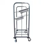 Craven Steel Two Tier Cutlery and Tray Dispense Trolley - Image 3