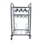 Craven Steel Two Tier Cutlery and Tray Dispense Trolley - Image 4