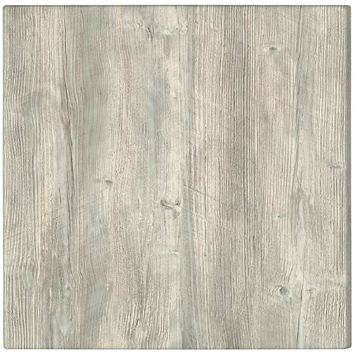 Werzalit Pre-drilled Square Table Top  Ponderosa White 700mm - Image 1