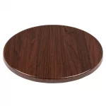 Bolero Pre-drilled Round Table Top Dark Brown 800mm - Image 2
