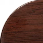 Bolero Pre-drilled Round Table Top Dark Brown 800mm - Image 3