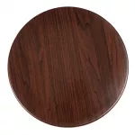 Bolero Pre-drilled Round Table Top Dark Brown 800mm