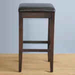 Bolero Faux Leather High Bar Stools Dark Brown (Pack of 2) - Image 2