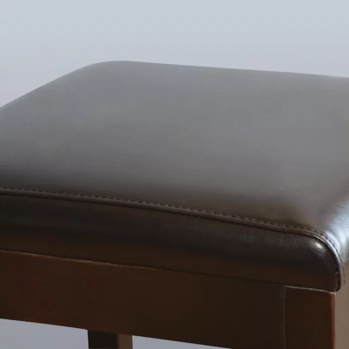 Bolero Faux Leather High Bar Stools Dark Brown (Pack of 2) - Image 4