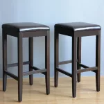 Bolero Faux Leather High Bar Stools Dark Brown (Pack of 2) - Image 5