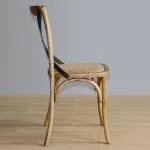 Bolero Natural Bentwood Chairs with Metal Cross Backrest (Pack of 2) - Image 5