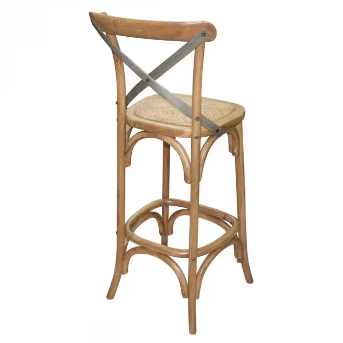Bolero Wooden Barstool with Backrest - Image 2