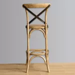 Bolero Wooden Barstool with Backrest - Image 3