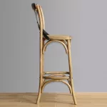 Bolero Wooden Barstool with Backrest - Image 4