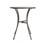 Bolero Round Steel Patterned Bistro Table Grey 600mm - Image 6