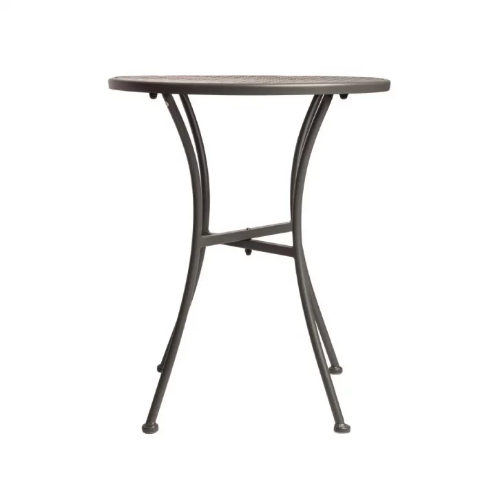 Bolero Round Steel Patterned Bistro Table Grey 600mm - Image 6