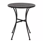 Bolero Black Steel Patterned Round Bistro Table Black 600mm - Image 2