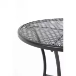 Bolero Black Steel Patterned Round Bistro Table Black 600mm - Image 5
