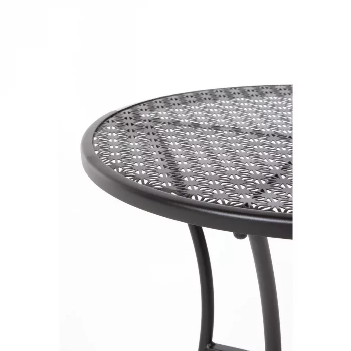 Bolero Black Steel Patterned Round Bistro Table Black 600mm - Image 5