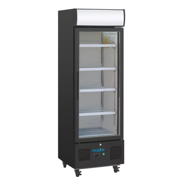 Polar G-Series Upright Display Fridge 218Ltr Black - Image 1