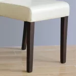 Bolero Faux Leather Dining Chairs Cream (Pack of 2) - Image 3