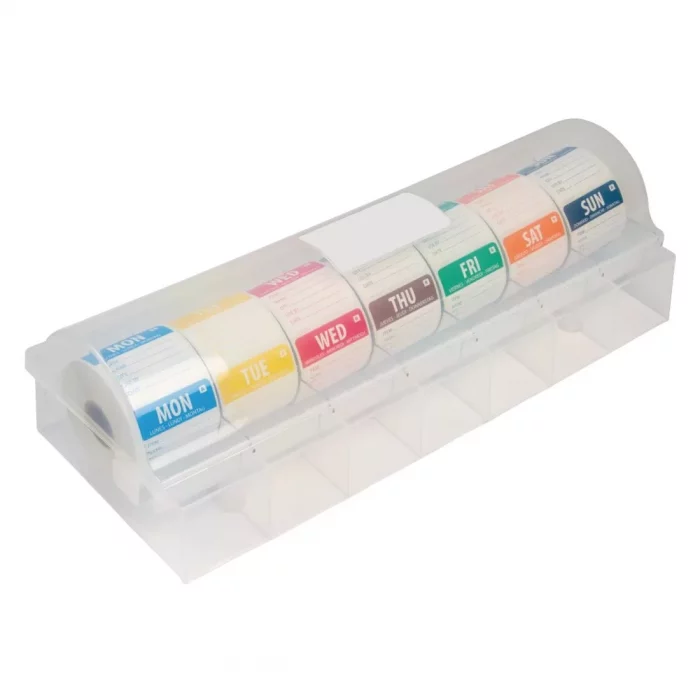 Hygiplas Dissolvable Colour Coded Food Labels with 2" Dispenser - Image 1