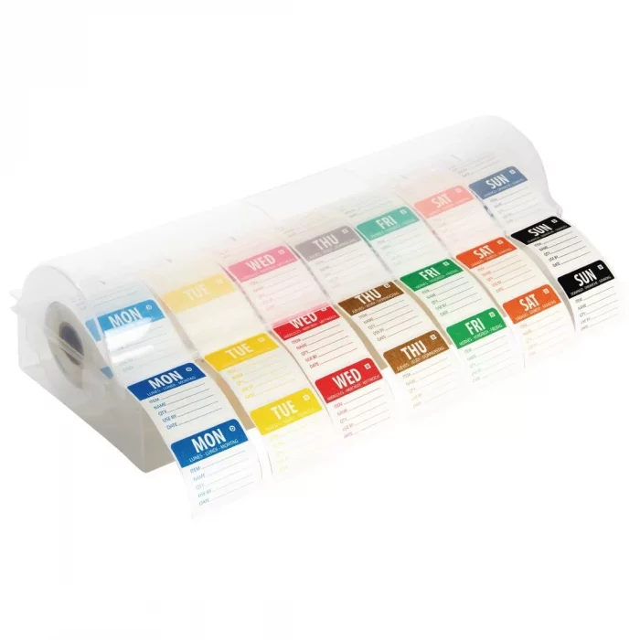 Hygiplas Dissolvable Colour Coded Food Labels with 2" Dispenser - Image 2