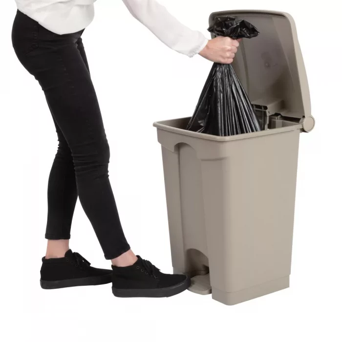 Jantex Kitchen Pedal Bin Beige 45Ltr - Image 6