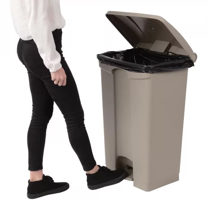 Jantex Kitchen Pedal Bin Beige 87Ltr - Image 5