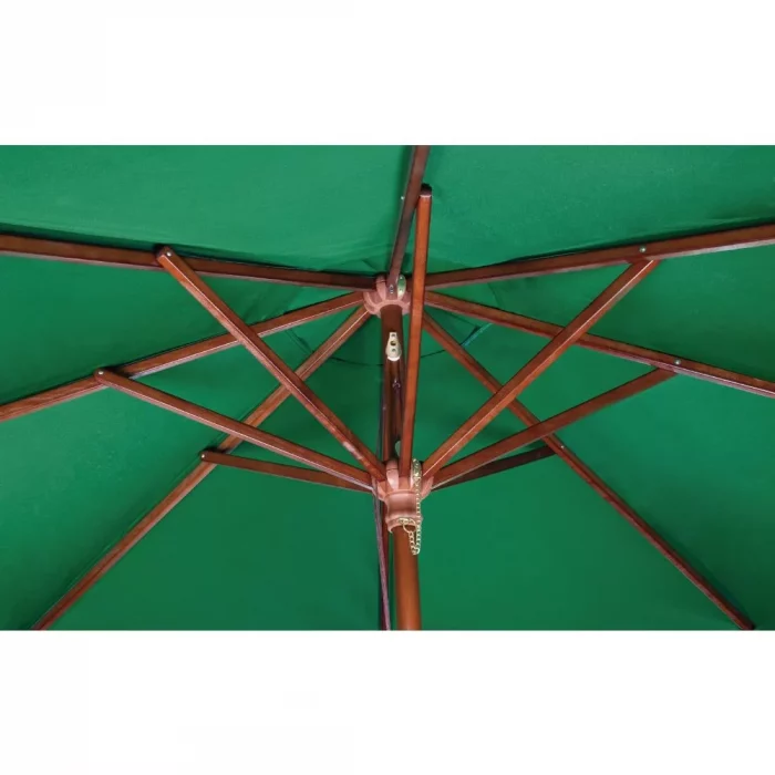 Bolero Square Double Pulley Parasol 2.5m Diameter Green - Image 3