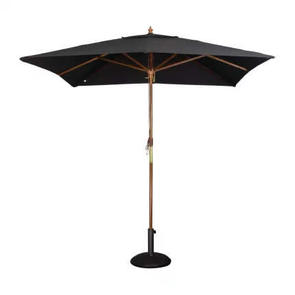 Bolero Square Double Pulley Parasol 2.5m Diameter Black