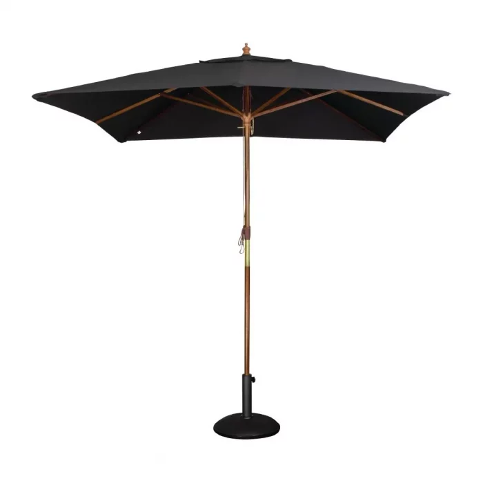 Bolero Square Double Pulley Parasol 2.5m Diameter Black - Image 1