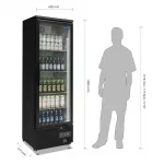 Polar G-Series Upright Back Bar Cooler with Hinged Door 307Ltr - Image 2