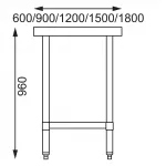 Vogue Stainless Steel Prep Table 1500mm - Image 2