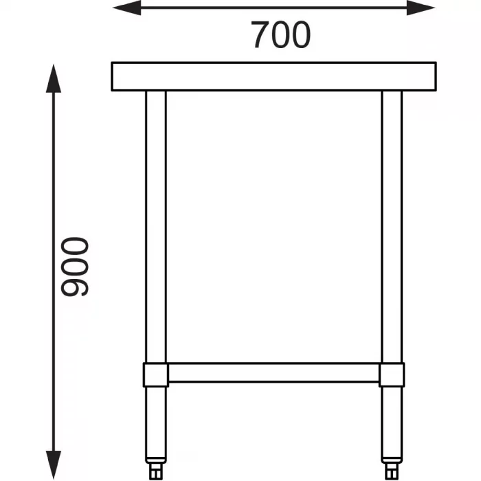 Vogue Stainless Steel Prep Table 1500mm - Image 3