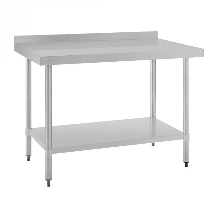 Vogue Stainless Steel Table with Upstand 1200mm - Image 1