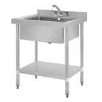 Vogue Stainless Steel Midi Pot Wash Sink with Undershelf - Image 3