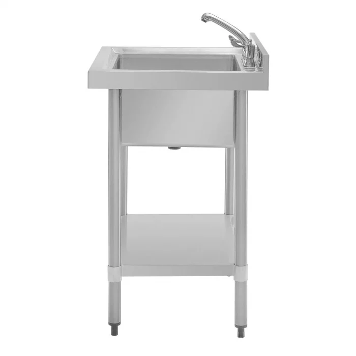 Vogue Stainless Steel Midi Pot Wash Sink with Undershelf - Image 4