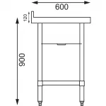 Vogue Stainless Steel Midi Pot Wash Sink with Undershelf - Image 8