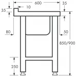 Lincat Stainless Steel Single Sink Unit with Left Hand Drainer 1000mm L881LH - Image 2