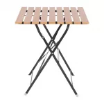 Bolero Square Faux Wood Bistro Folding Table 600mm (Single) - Image 2
