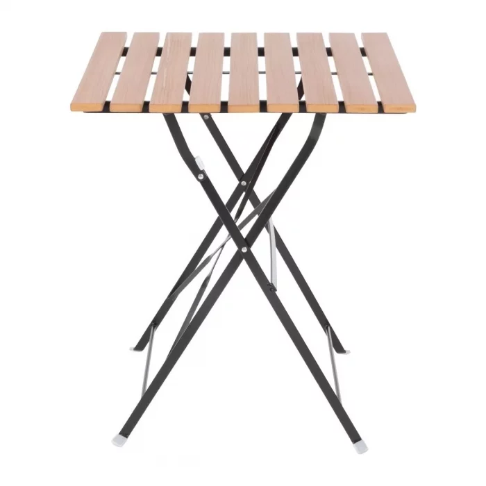 Bolero Square Faux Wood Bistro Folding Table 600mm (Single) - Image 2