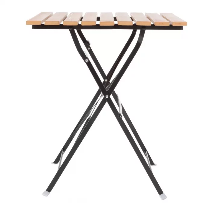 Bolero Square Faux Wood Bistro Folding Table 600mm (Single) - Image 3