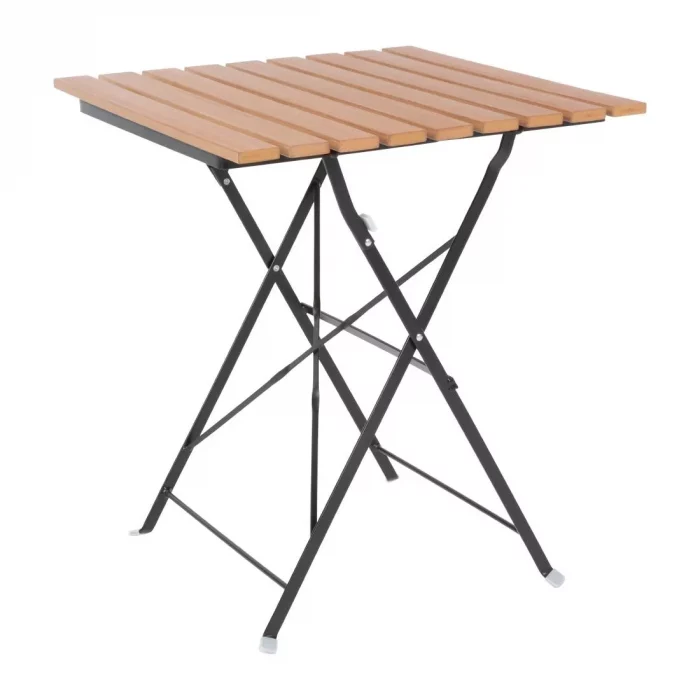 Bolero Square Faux Wood Bistro Folding Table 600mm (Single) - Image 5