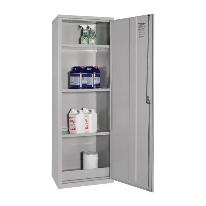 COSHH Cabinet Single Door Grey 20Ltr - Image 2