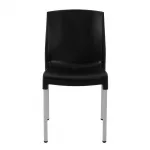 Stacking Bistro Side Chairs Black (Pack of 4) - Image 3