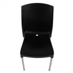 Stacking Bistro Side Chairs Black (Pack of 4) - Image 5