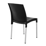 Stacking Bistro Side Chairs Black (Pack of 4) - Image 6