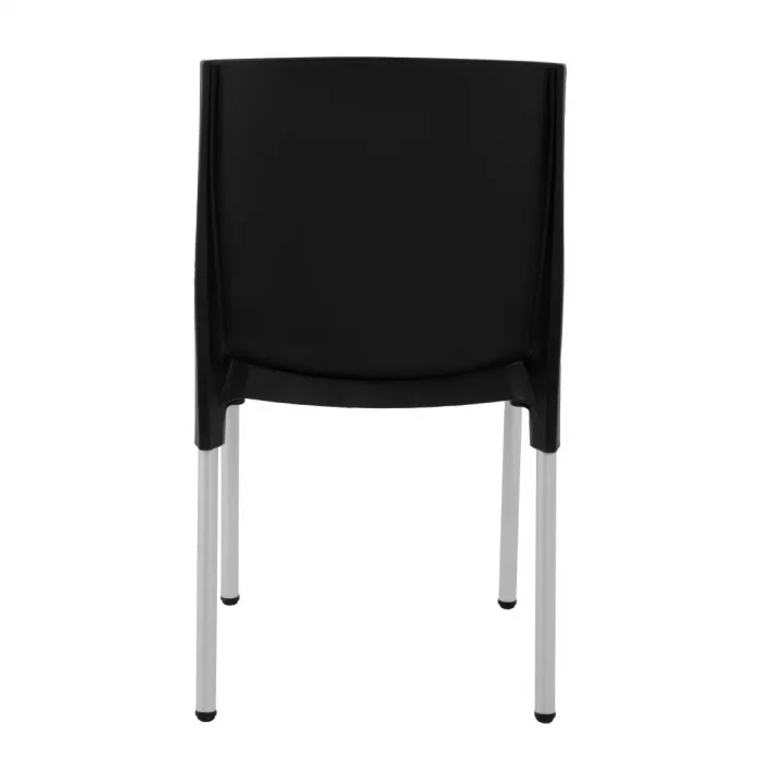 Stacking Bistro Side Chairs Black (Pack of 4) - Image 7