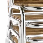 Bolero Aluminium & Ash Bistro Side Chairs (Pack of 4) - Image 4