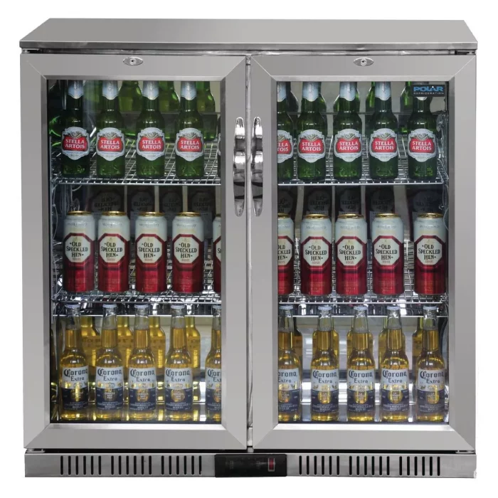 Polar G-Series Back Bar Cooler with Hinged Doors Stainless Steel 208Ltr - Image 3