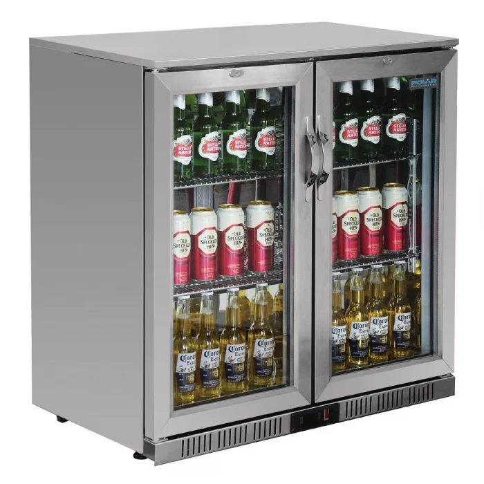 Polar G-Series Back Bar Cooler with Hinged Doors Stainless Steel 208Ltr - Image 1