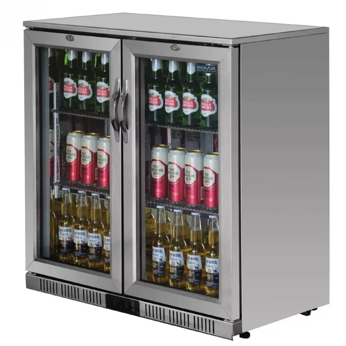 Polar G-Series Back Bar Cooler with Hinged Doors Stainless Steel 208Ltr - Image 4