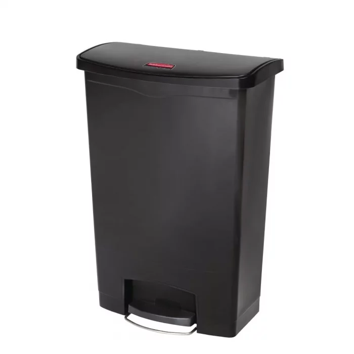 Rubbermaid Slim Jim Step on Front Pedal Black 90Ltr - Image 1
